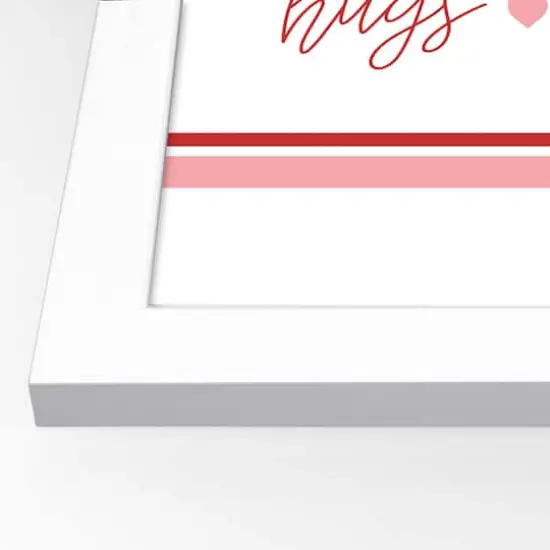 11" x 14" Happy Valentine's Day White Framed Print Wall Art {3}