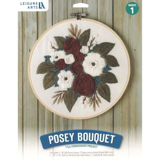 Leisure Arts Posey Bouquet Mini Maker Embroidery Kit  {1}