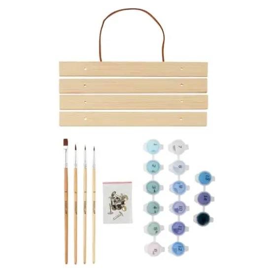 8" x 10" Abstract Flower Paint-by-Number Kit with Wood Display Hanger by Artist's Loft&reg; {3}