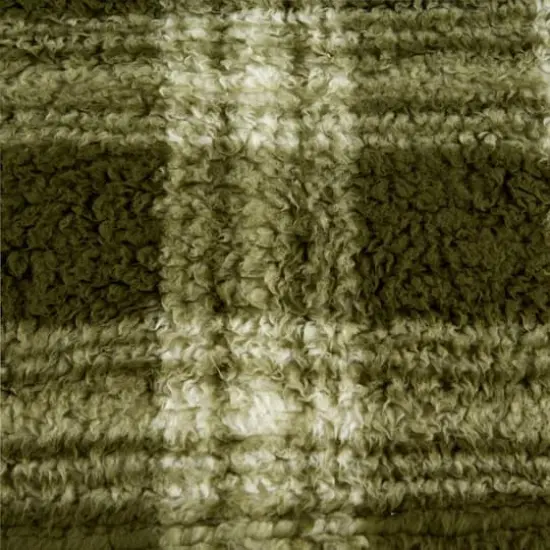 DII&reg; Sage Farmhouse Plush Plaid Throw {3}