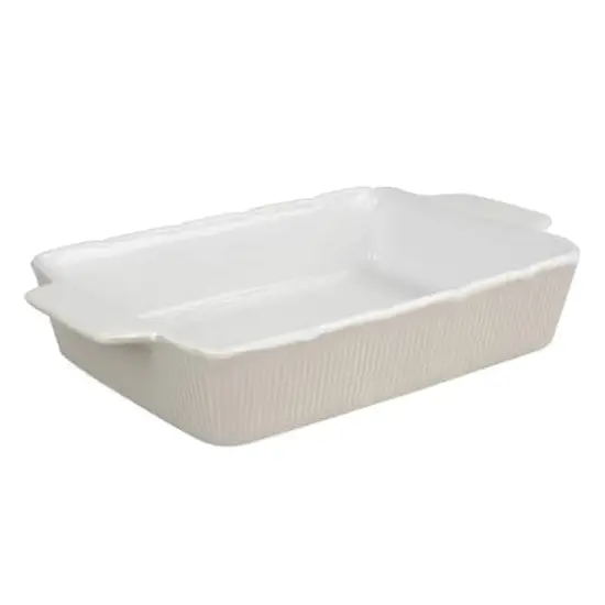 Martha Stewart Taupe Ceramic Rectangular Baker Set {5}