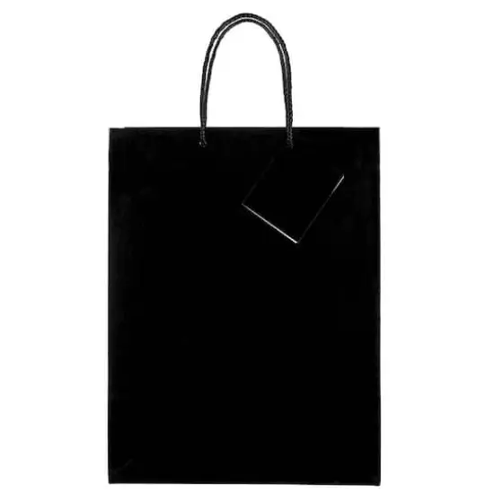 JAM Paper Large Glossy Gift Bags, 6ct. Black {4}