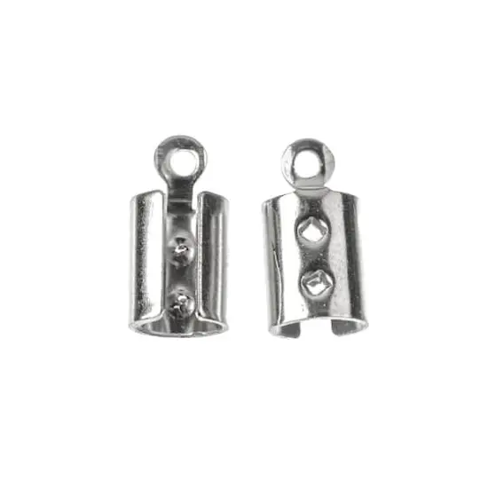 12mm Metal Cord End Crimps, 10ct. by Bead Landing&trade; Stainless Steel {3}