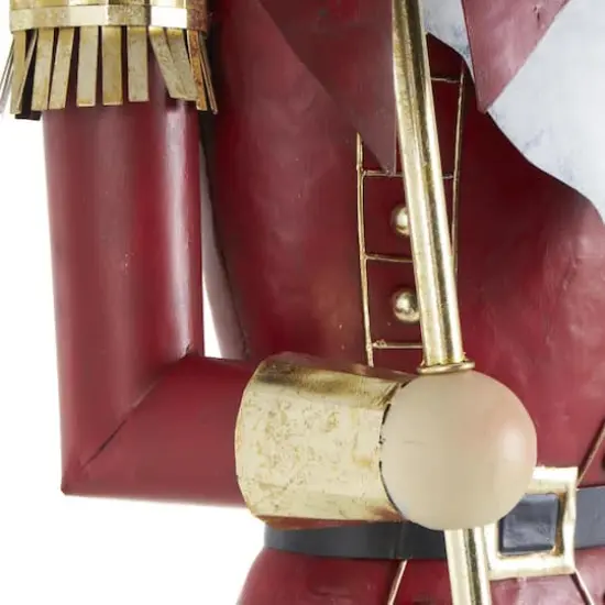 52" Red Metal Nutcracker Standing Sculpture {7}