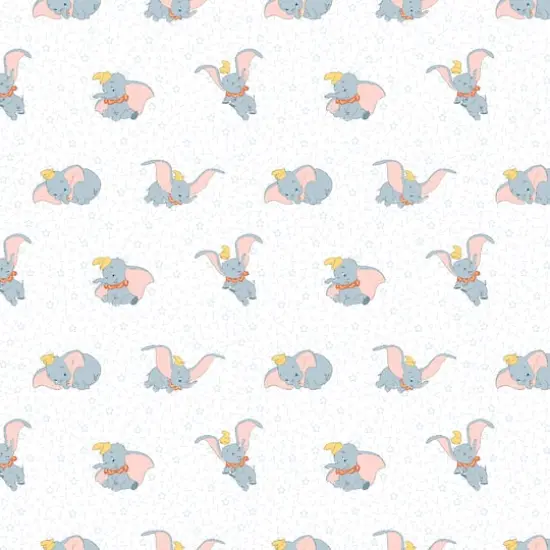 Disney&reg; Classics White Many Faces of Dumbo Cotton Fabric {1}
