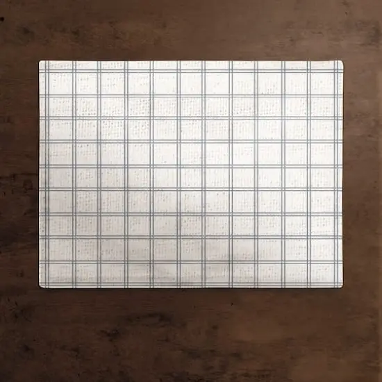 Slate Windowpane Pattern 18" x 14" Cotton Twill Placemat {3}