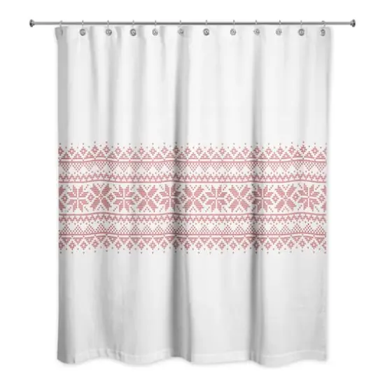 Knit Snowflakes Shower Curtain {1}