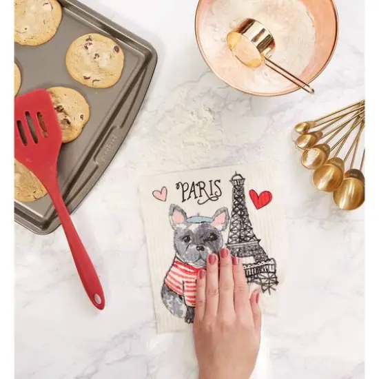 DII&reg; Dog In Paris Swedish Dishcloth, 3ct. {6}