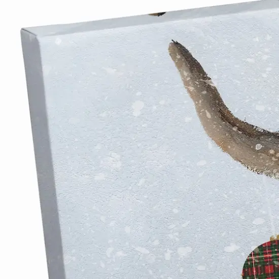 Festive Reindeer 24x24 Canvas Wall Art {4}