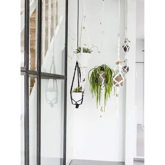 Hoooked Zpagetti Yarn Macrame Hanging Basket Kit Black {4}