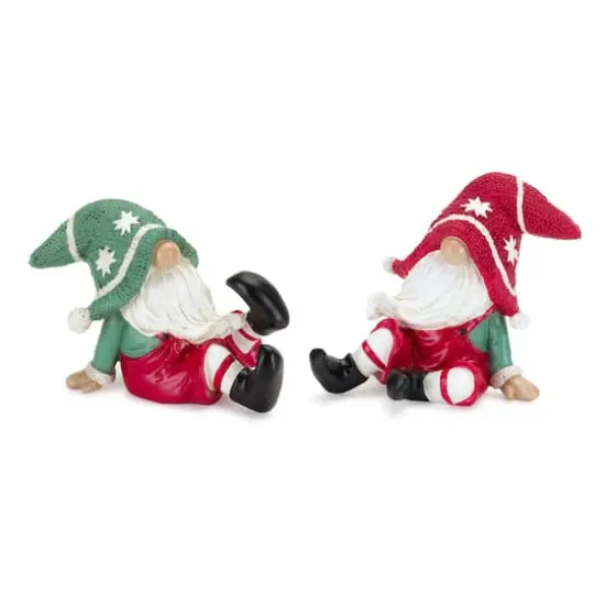 Holiday Gnome Figurine Set, 4" & 4.25" {1}