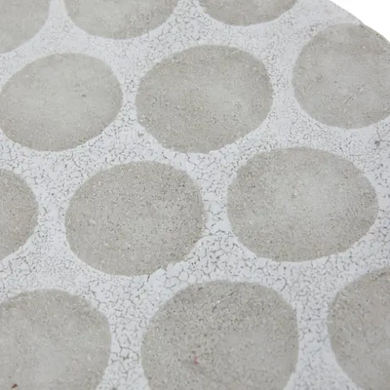 Hello Honey&reg; 16.5" Natural Decorative Terracotta Platter with Wax Relief Dots {4}