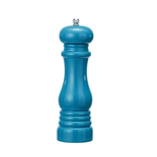 Hello Honey&reg; 8" Rubberwood Elegance Pepper Mill Blue {4}