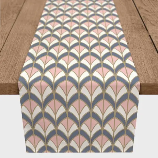 Art Deco Bright 16" x 90" Poly Twill Table Runner {1}