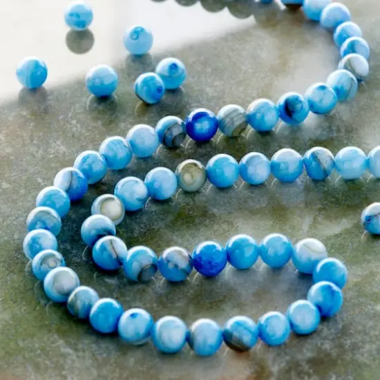 Light Sapphire Shell Round Beads, 6mm by Bead Landing&trade; {3}