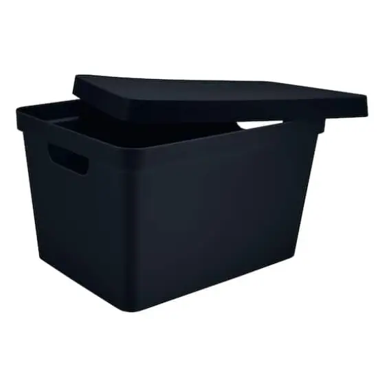 Simplify Vinto Storage Box with Lid Charcoal {4}