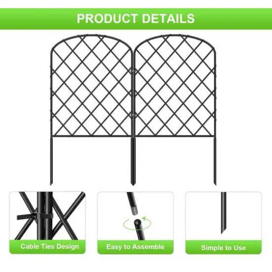 NEX&trade; Metal Rhombic Pet Guard & Garden Stake Fence, 19ct. {4}