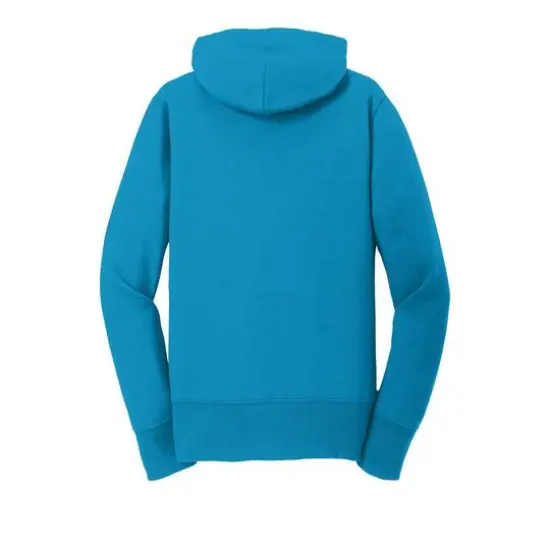Port & Company® Ladies Core Fleece Full-Zip Hooded Sweatshirt Neon Blue {4}