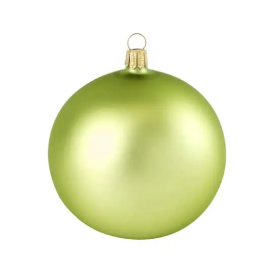 Whitehurst 2ct. 6" Matte Glass Ball Christmas Ornament Lime Matte {1}