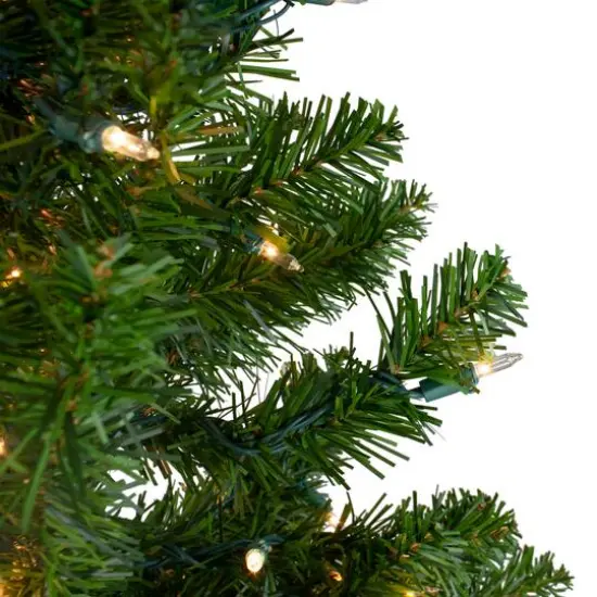 5ft. Pre-Lit Canadian Pine Artificial Christmas Tree, Clear Lights {3}