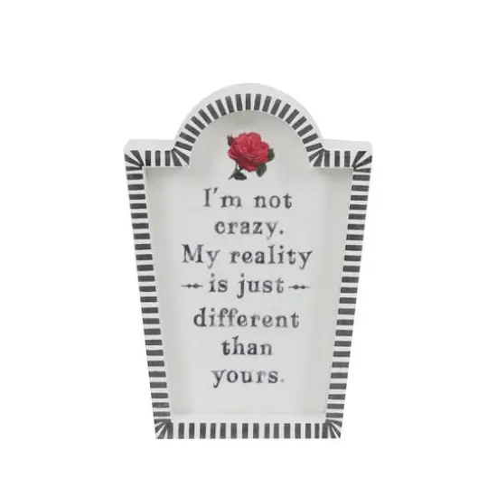 Assorted 7" Black & White Stripe Sentiment Tabletop Sign by Ashland&reg; {3}