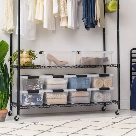 IRIS&reg; 13.5qt. Buckled Clear Boxes with Clear Buckle Lids, 6ct. {24}