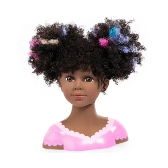 Bayer Design Charlene Super Model Curly Haired Styling Head with Makeup {5}