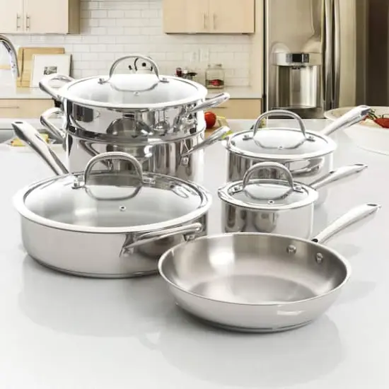 Kenmore&reg; Elite Devon 10-Piece Heavy Gauge Stainless Steel Cookware Set {4}