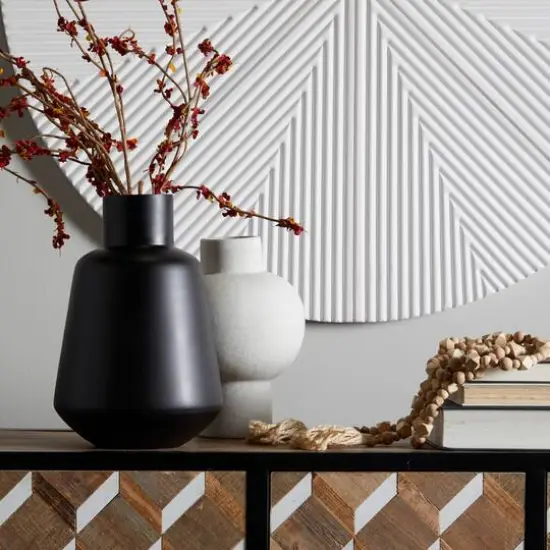 Black Glass Vase 10" x 10" x 15" {7}