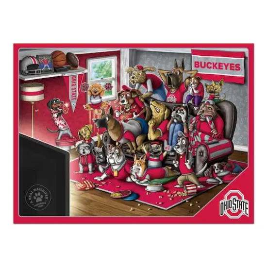 College Football Purebred Fans A Real Nailbiter 500 Piece Puzzle Ohio State Buckeyes {5}