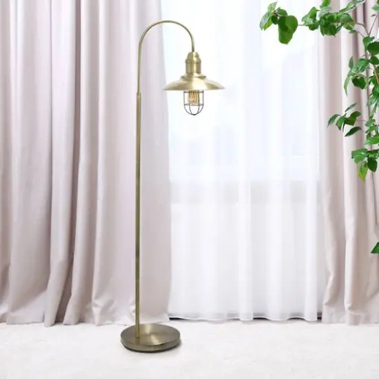 Lalia Home Modern Farmhouse 1 Light Floor Lamp Antique Brass {3}