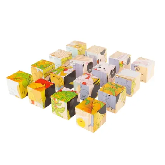 Toy Time Zoo Animals 6-in-1 Block Puzzle Set {6}