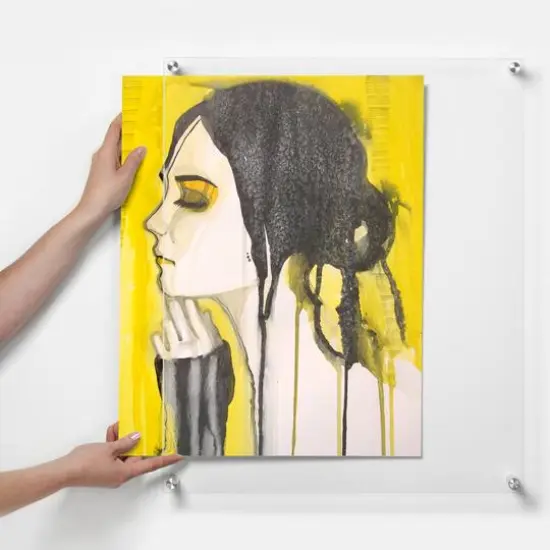 Wexel Art Single Panel Clear Acrylic Floating Wall Frame & Magnets with Silver Hardware {10}