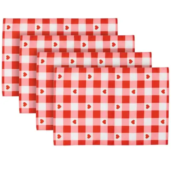 Checkered Hearts Valentine's Day Placemats, 4ct. {1}
