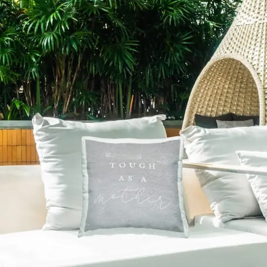 Stupell Industries Tough As A Mother Phrase, Tough As A Mother Phrase Outdoor Printed Pillow {3}