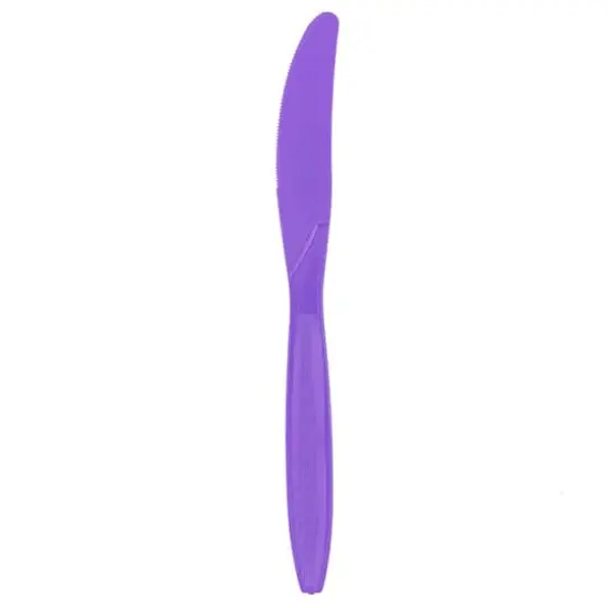 JAM Paper Premium Plastic Knives, 100ct. Purple {4}