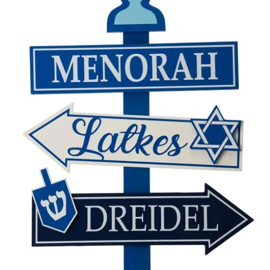 Glitzhome&reg; 3.5ft. LED Hanukkah Yard Stake {6}