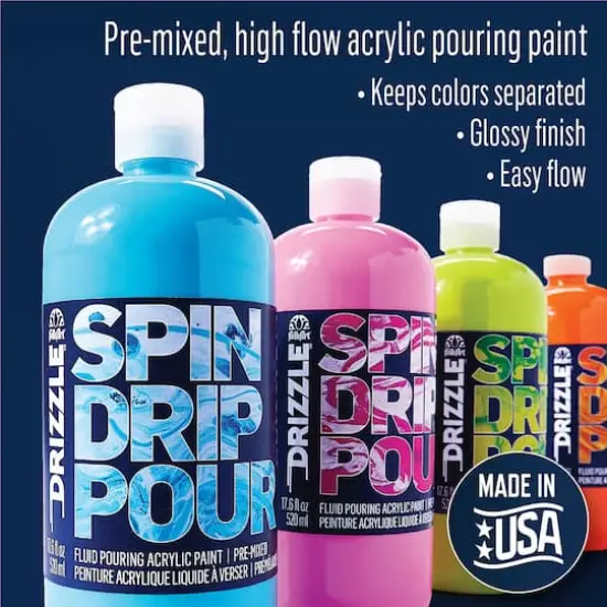 FolkArt&reg; Drizzle&trade; Pre-Mixed Fluid Pouring Acrylic Paint, 17.6oz. Island Hop {13}