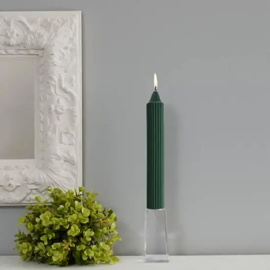 Root Candles 9" Unscented Grecian Collenette Taper Candles, 4ct. Dark Green {4}