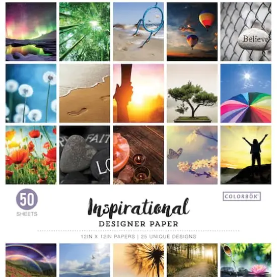 Colorbok&reg; Inspirational 12" x 12" Paper, 50 Sheets {1}