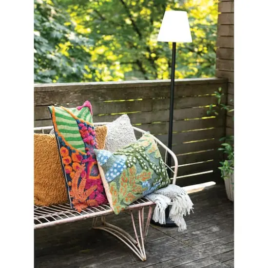 Hello Honey&reg; 57.75" Black Touch Sensor Metal Solar Floor Lamp {3}