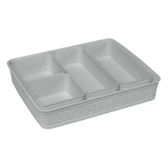Simplify 5-Piece Organizing Basket Set White {2}