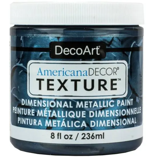 DecoArt&reg; Americana D&eacute;cor&reg; Texture&trade; Dimensional Metallic Paint Pewter {1}