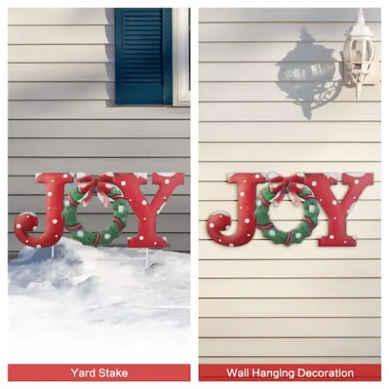 Glitzhome&reg; 2ft. Joy Metal Yard Stake {3}