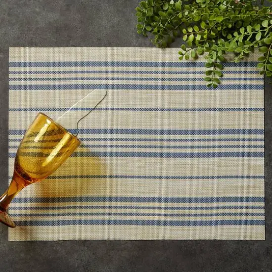 DII® French Blue Striped Farmhouse Woven Placemat Set, 6ct. {7}