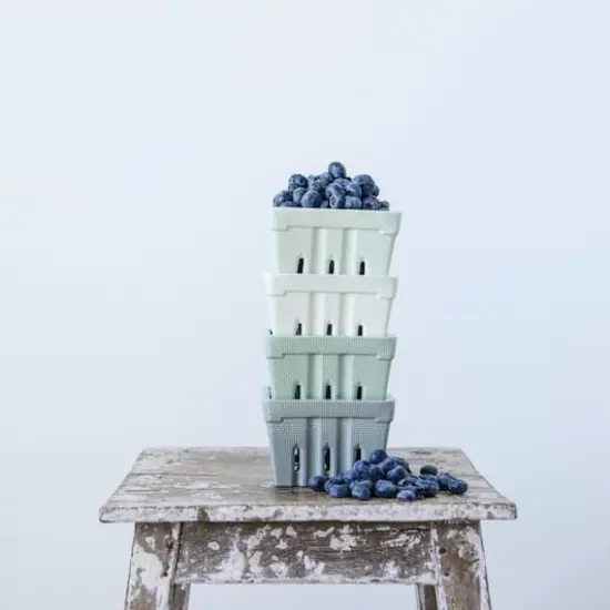 Hello Honey&reg; Multicolor Square Stoneware Berry Bowl Set {3}