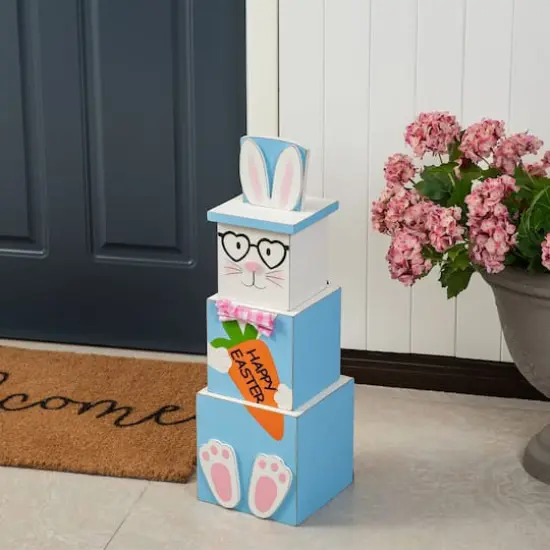 Glitzhome&reg; 24" Wooden Double Sided Easter & July 4th Porch D&eacute;cor {6}