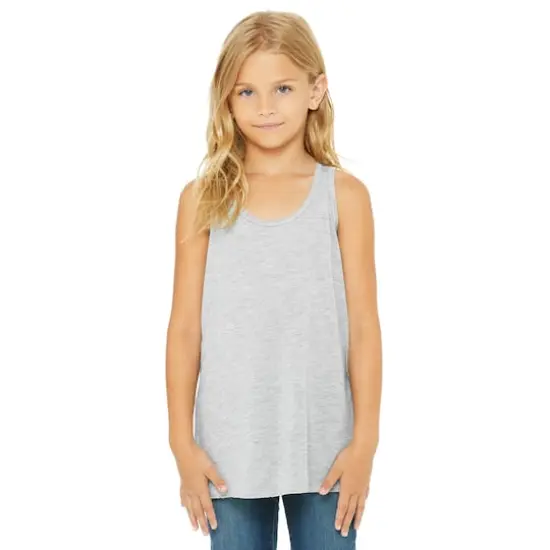 BELLA+CANVAS&reg; Youth Flowy Racerback Tank Athletic Heather {4}