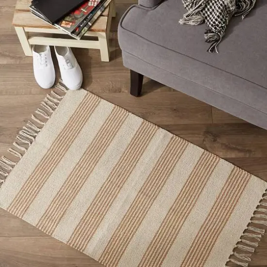DII&reg; Stone Ticking Stripe Hand-Loomed Rug, 2ft. x 3ft. {7}