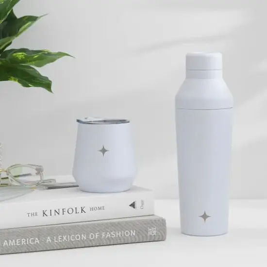 JoyJolt&reg; 12oz. Vacuum Insulated Stemless Wine Tumbler with Lid White {4}